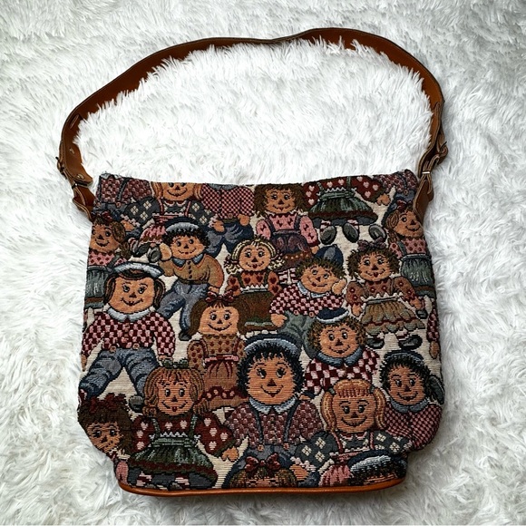 Vintage Rag Doll Raggedy Ann Tapestry Purse Bag - Picture 2 of 6